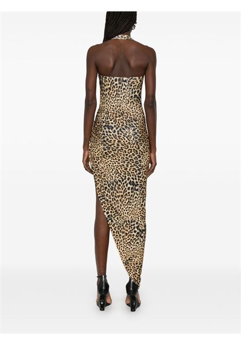 Beige leopard-print Cayla gown Norma kamali - women NORMA KAMALI | KK4243PL383656